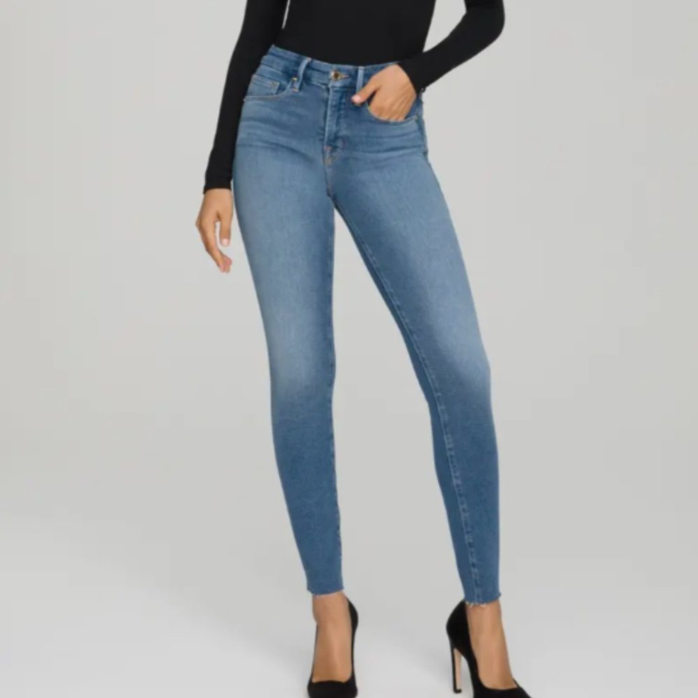 Good American Women's Good Legs Skinny Jeans crop ankle